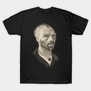 Vincent van Gogh Self Portrait in Vintage Sepia T-Shirt